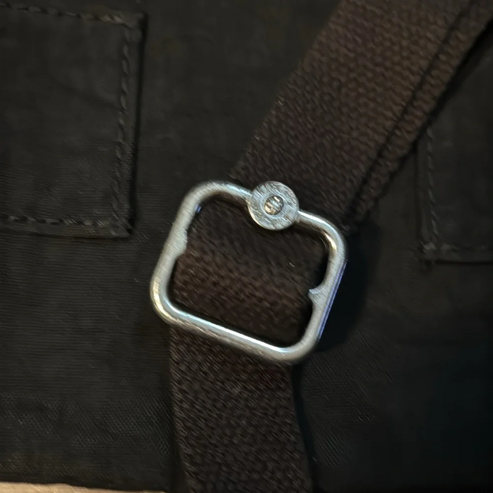 KIPLING 3-IN-1 CONVERTIBLE BAG - Black Canvas w/Silver Hdwe & monkey keychain - Picture 8 of 11